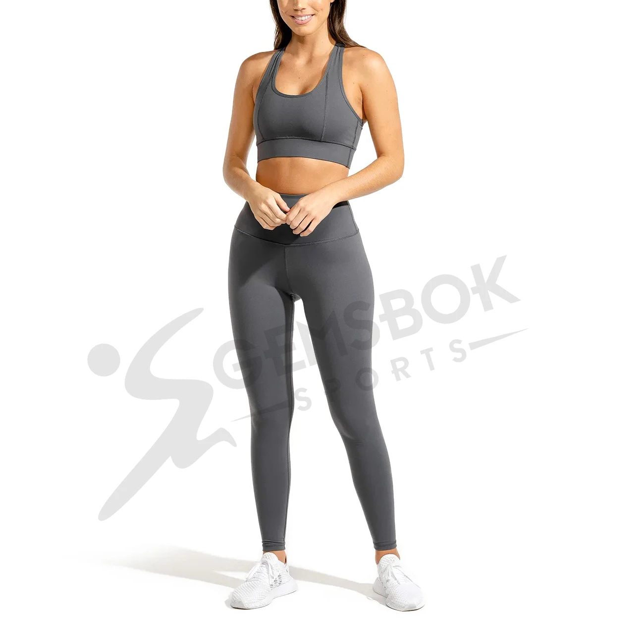 Wholesales 2 Pieces Womens Fitness High Impact Sports bra & Legging Set For Women Gym Fitness Set Seamless Yoga Suit Activewear.