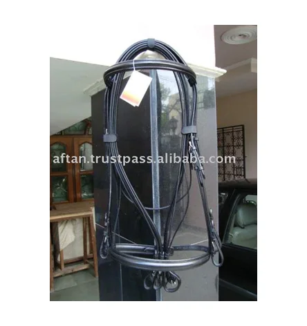 Высококачественная двойная уздечка с клинчерной лентой для бровей из высококачественной индийской кожи латунными пряжками мягкая подкладка