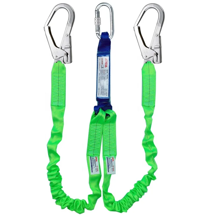 CE Certified Fall Protection Safety Harness Rope Tool Lanyard With Hooks