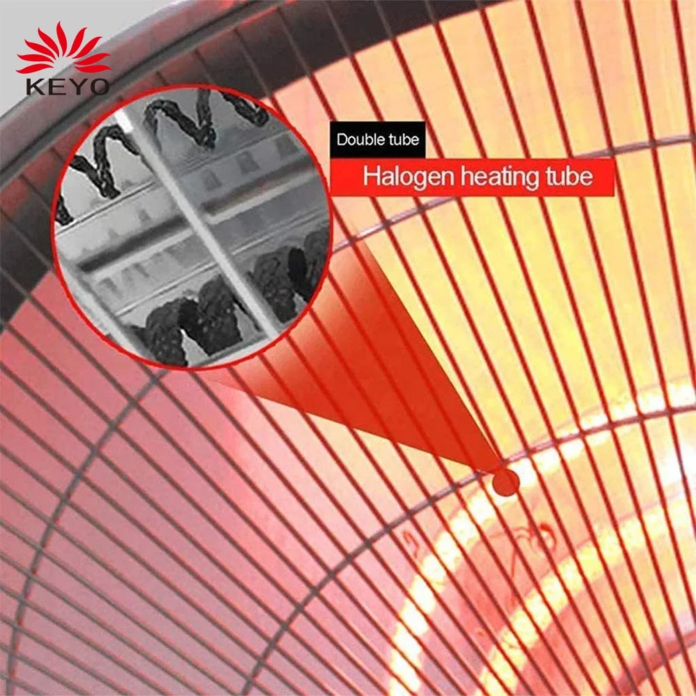 Double Heating Elements Celling Hanging Indoor and outdoor Electric Heater Waterproof Quiet Operation Infrared Heater