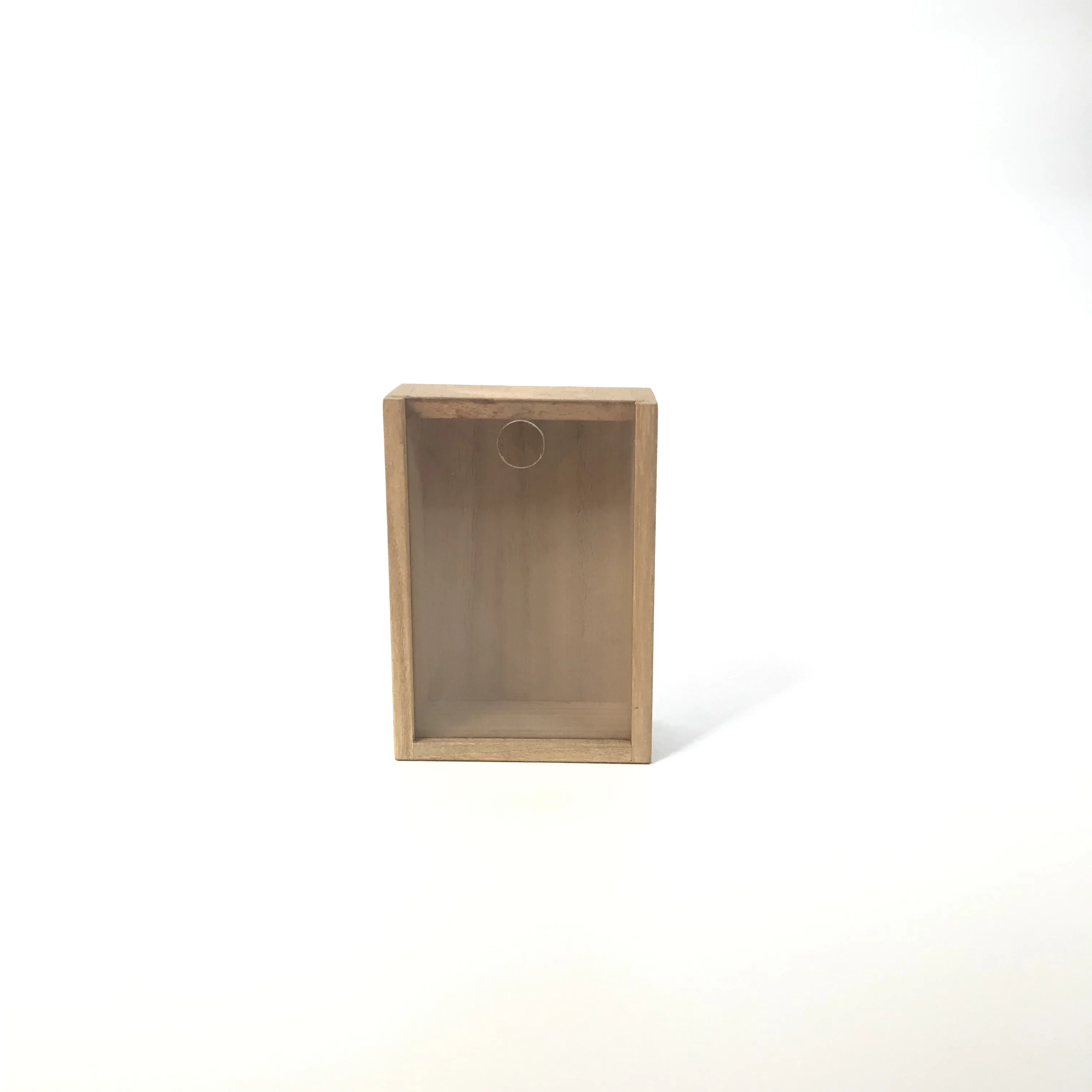 Vintage Wooden Paulownia Rectangular Box with Acrylic Sliding Lid