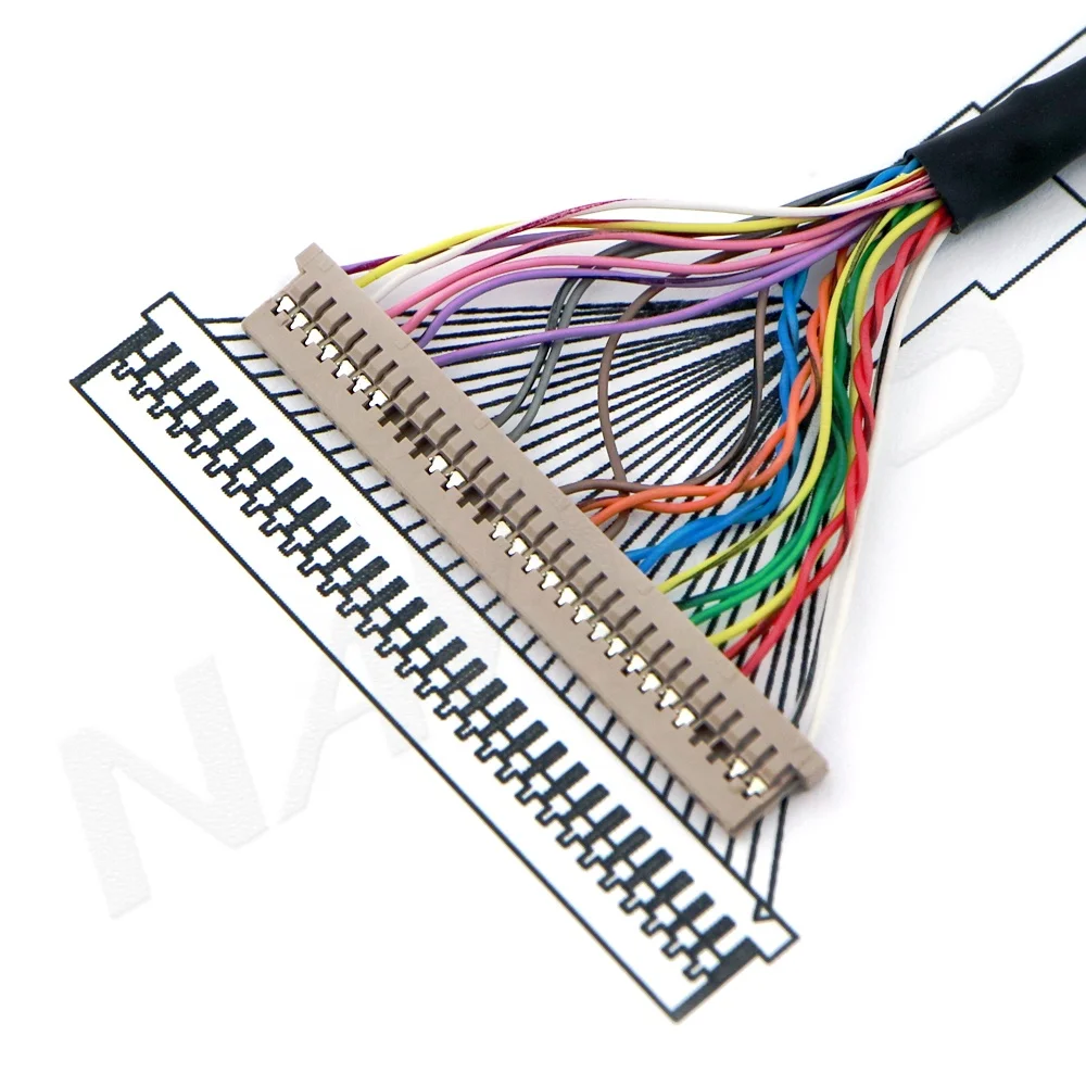 OEM ЖК-экран LVDS соединитель JAE HD 40pin к Hirose DF14 30pin Кабельная сборка