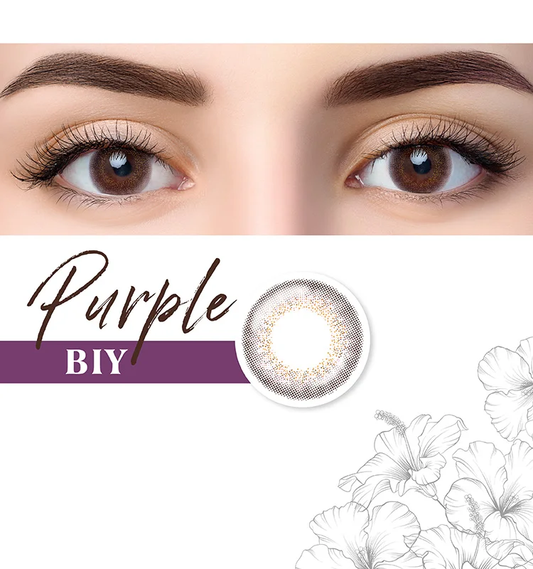 
Good Wearing Sweetie Purple Color Monthly Contact Lenses 