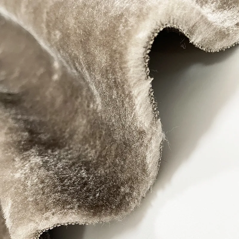 Chinese All polyester small fur cut loop fleece imitation fur flannel flat print fabrics plush suede shearing fabric