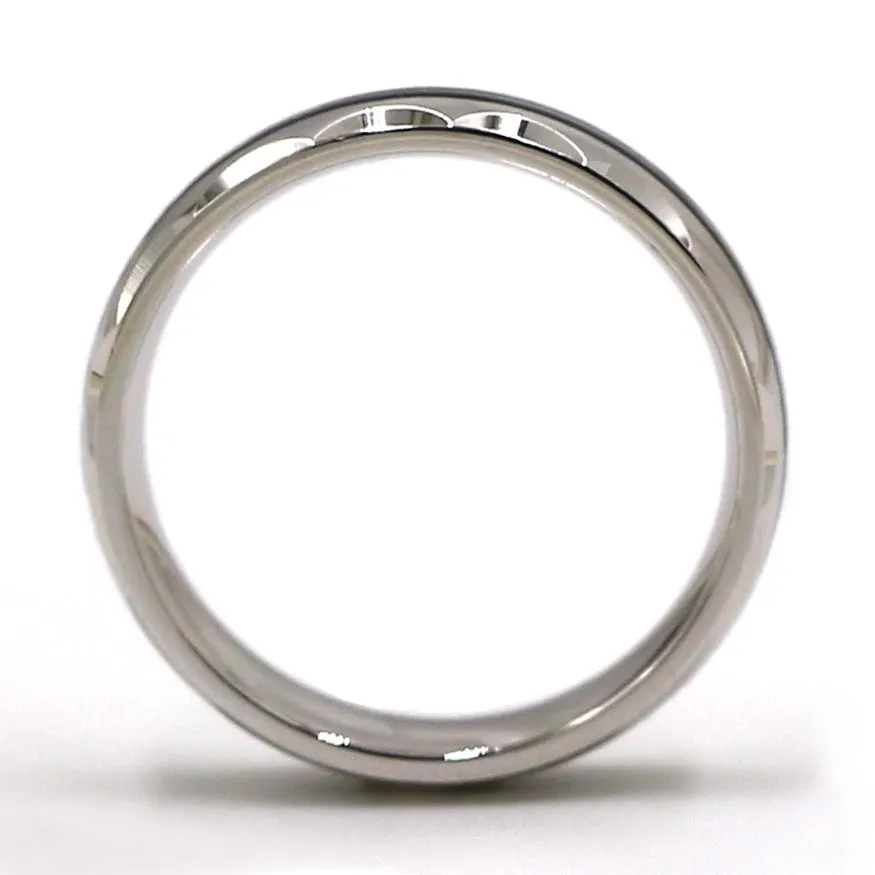 
SR00228 925 sterling silver wedding ring with two rows black enamel 