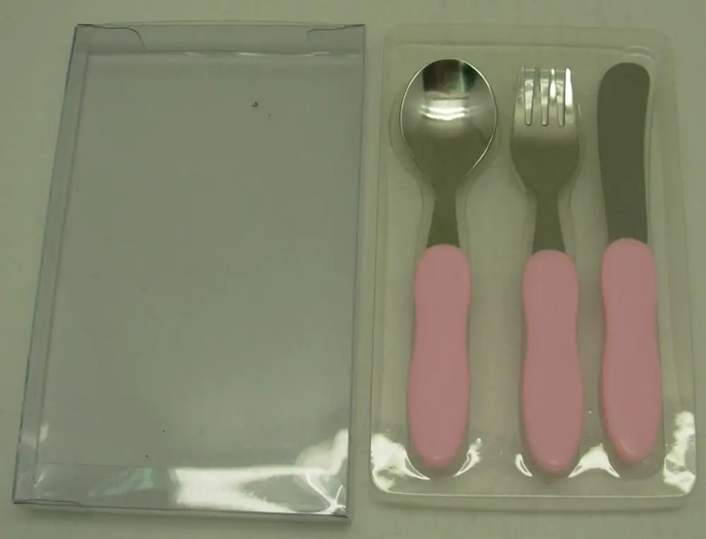 Yangjiang Factory LFGB Approved Disney audit 4C Heat Transfer PS ABS Handle baby cutlery set