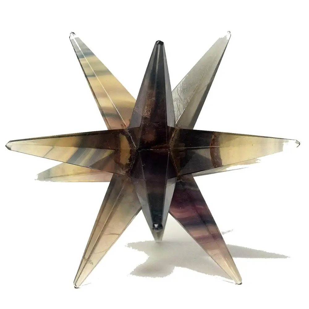 star merkaba Fluorite Stone 12 Point merkaba star crystal merkaba natural stone healing star point wholesale
