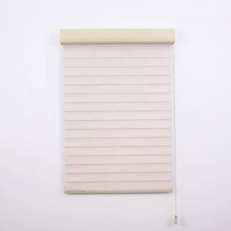 Korean Style Dual Sheer and Triple Shade Blackout Three Layers Blinds Venetian Roller Shades,roller Fabric French Window 5-7days