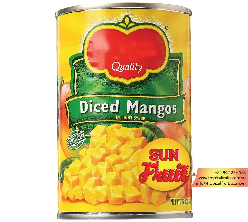 Canned Diced Mangos in Extra Light Syrup Wholesale