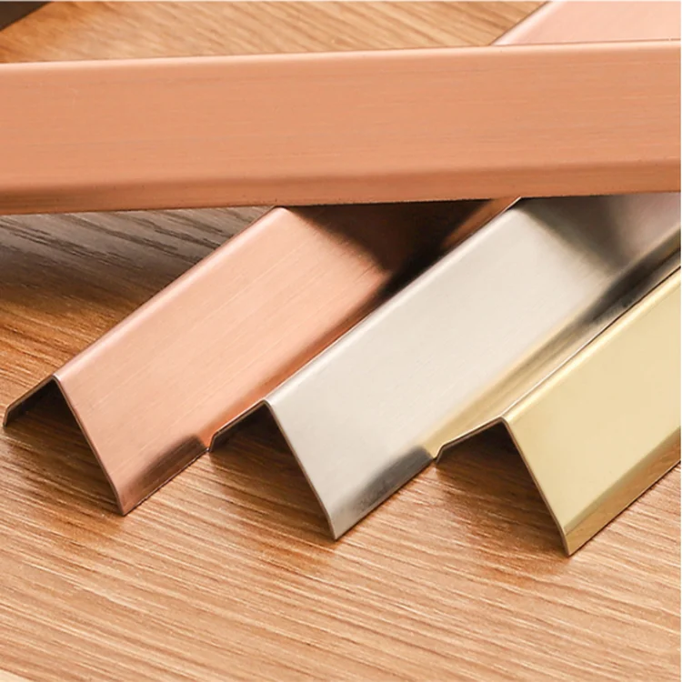 U Shape Brass Trim Accessories Ceramic Tile Corners  For Floor And Wall Edges Decorative Strips Metal Inlay  Free Sample