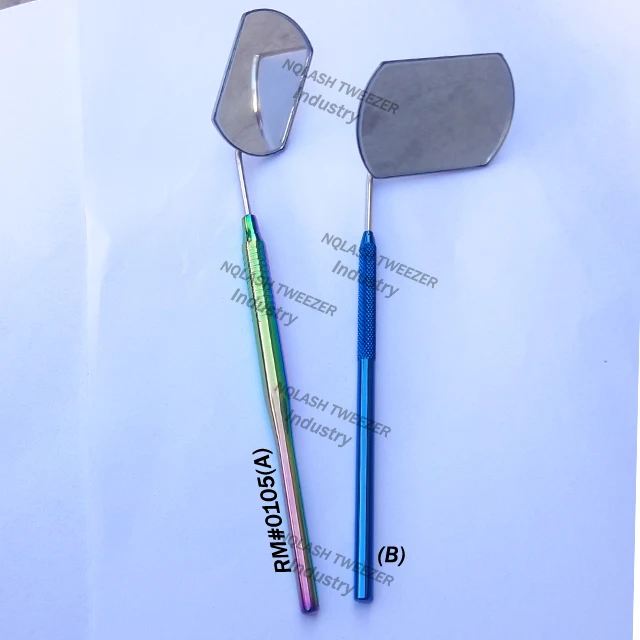 
Perfect View Large Rectangular Plasma Gold Color Eyelash Mirror / Eyelash Extension Mirror NQLASH Tweezers 