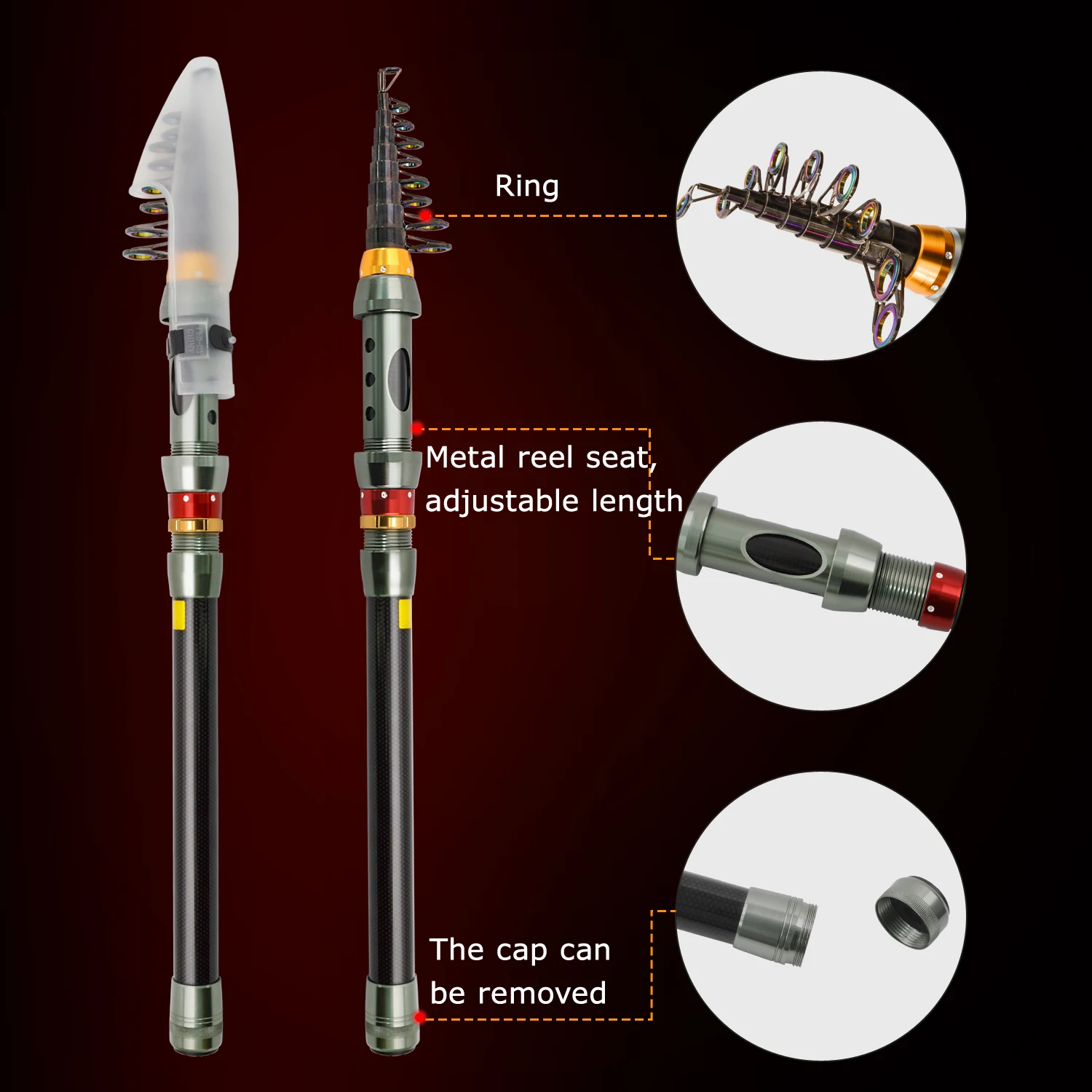 Amazon Горячая продажа Сабики рыболовное оборудование для начинающих Удочка компактная лучшая удочка