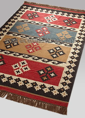 Wholesale High Quality Handmade Anti Slip Jute Kilim Designer Carpet For Floor House Decoration