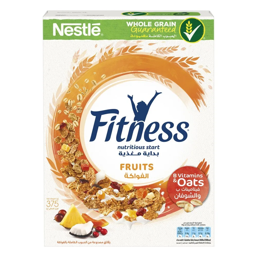 Хит продаж шоколадные хлопья для завтрака Nestle Fitness 375 г