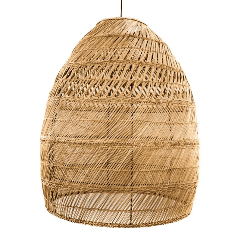Handmade Braided Natural Eco-friendly Rattan Lamps Rattan Seagrass Lighting Lamp Shade rattan floor lamp