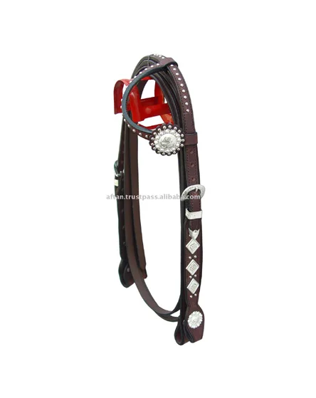 Высококачественная лошадиная Западная голова на 100% чистой индийской коже с ручной резьбой и латунными пряжками