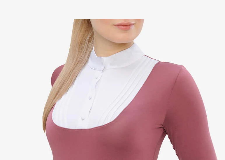 2022 однотонный розовый и белый цвет оптовая продажа комбинированная охлаждающая сетчатая ткань для конного спорта крутая рубашка из хлопка спандекса