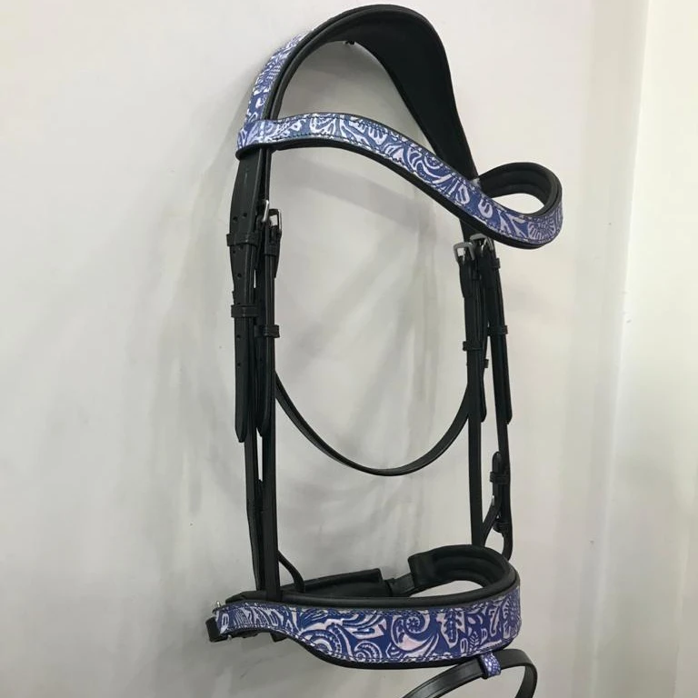 Super Quality Hand Tooled Bridle with Extra Soft padding Neoprene Inside Available in Lots of Colors  and Sizes
