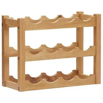 Buy Online Best Handmade Solid Oak Traditional Wooden Wine Rack with New Design and Great Prices made in India
