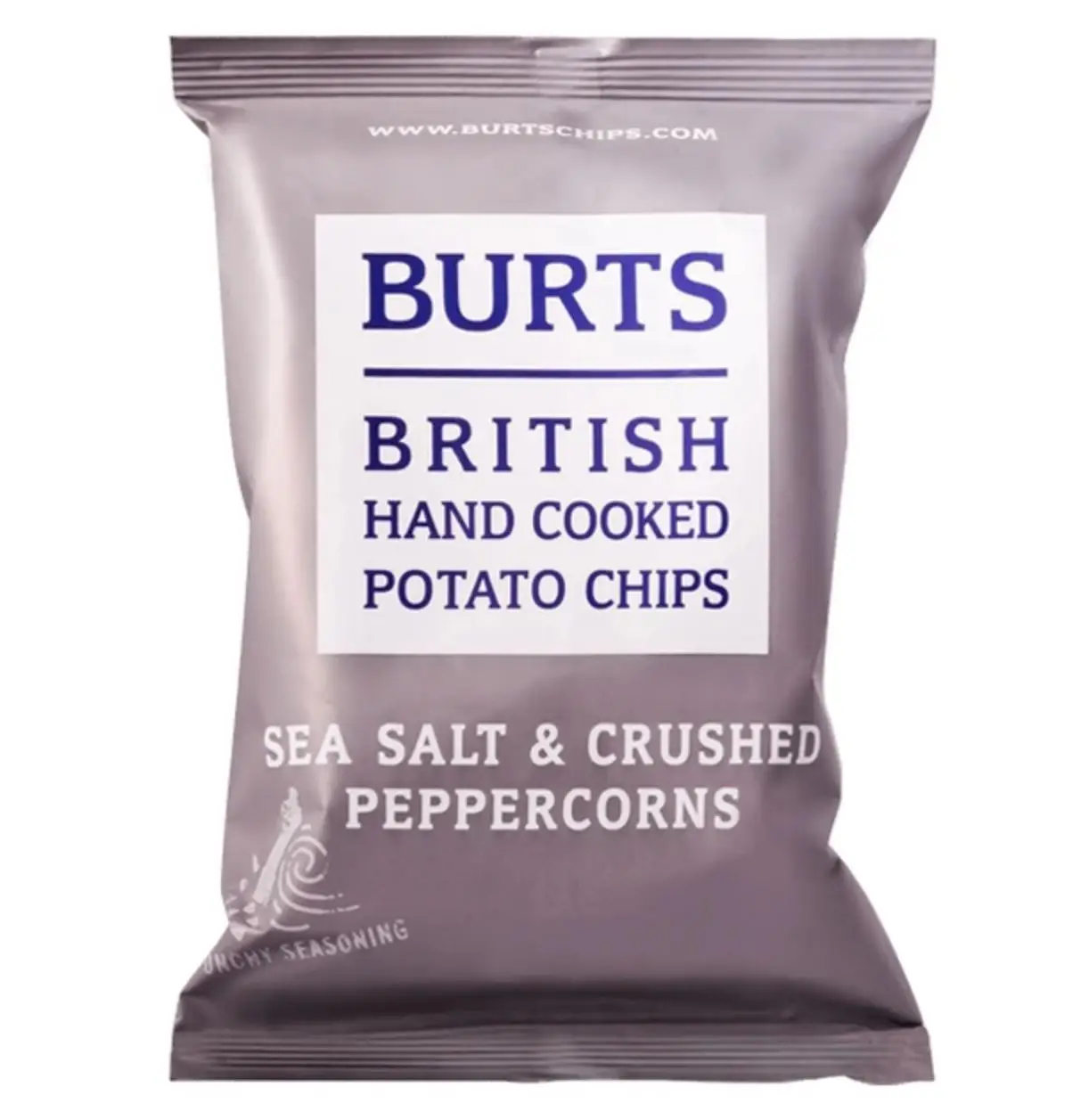 Burts Hand Cooked Sea Salt & & Crushed Peppercorns Potato Chips 150g