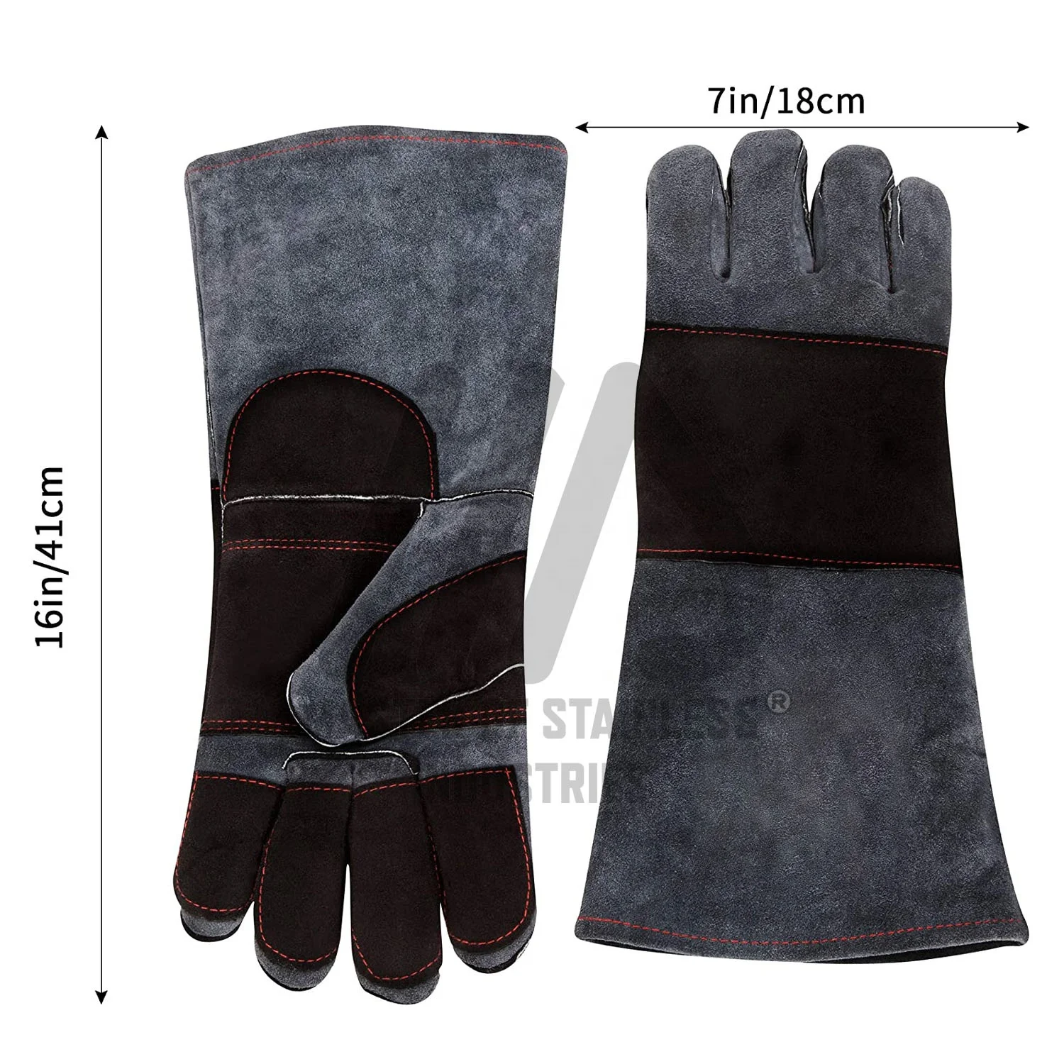 Animal Control Gloves for other pet products snake bite proof heavy duty protection Gloves pair natural cowhide leather 2 Layers