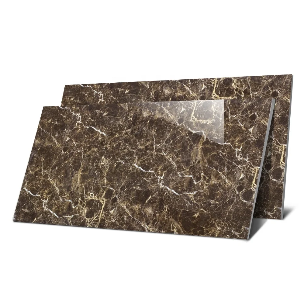 Modern 600x1200 Peel & Stick Glazed Porcelain Marble Tiles 60x60 Living Room Carpet Floor Slab Glossy Finish for Outdoor Use