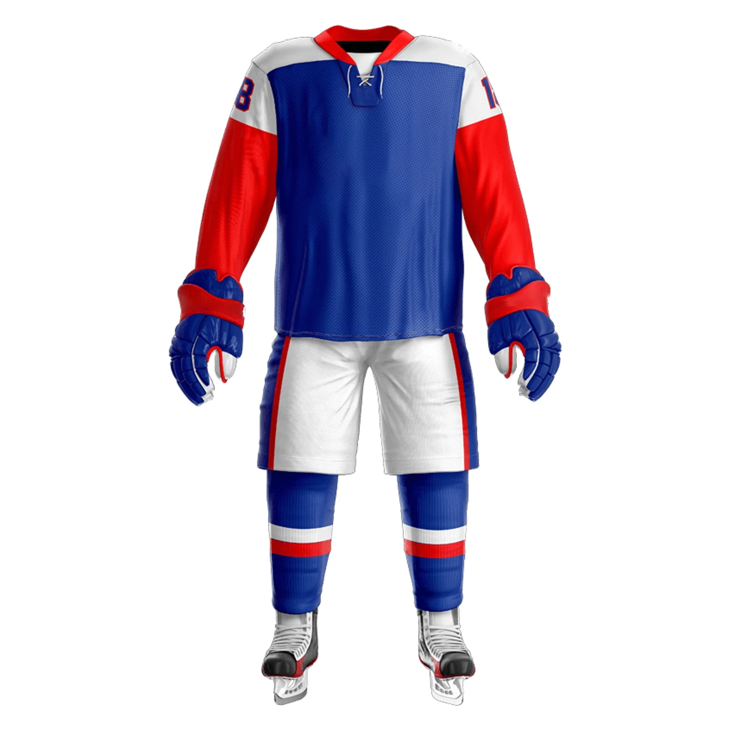 New 2022 Top Striped Style Sublimation Ice Hockey Uniforms For Adults With Team Numbers & Logo Printing Ice Hockey Jerseys