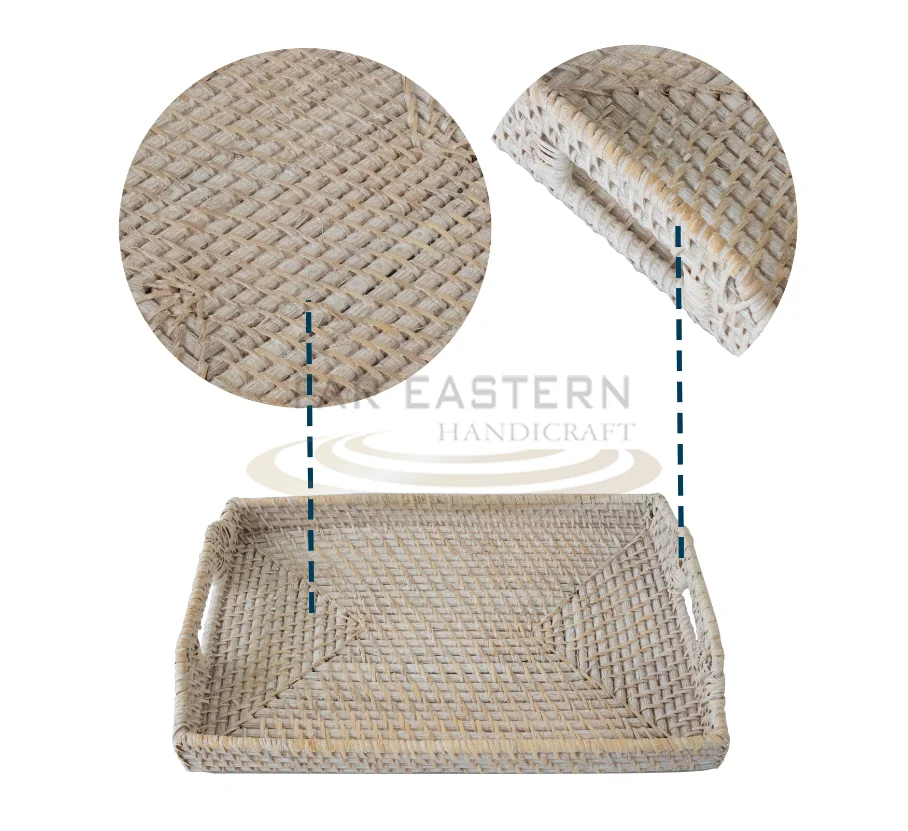 High quality cheap wholesale Rectangular serving tray kitchen gold bamboo trays home decor