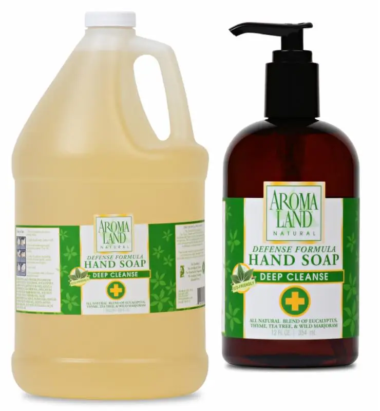 AROMALAND NATURAL HAND SOAP WITH ESSENTIAL OILS - JASMINE & CLEMENTINE - 12 OZ