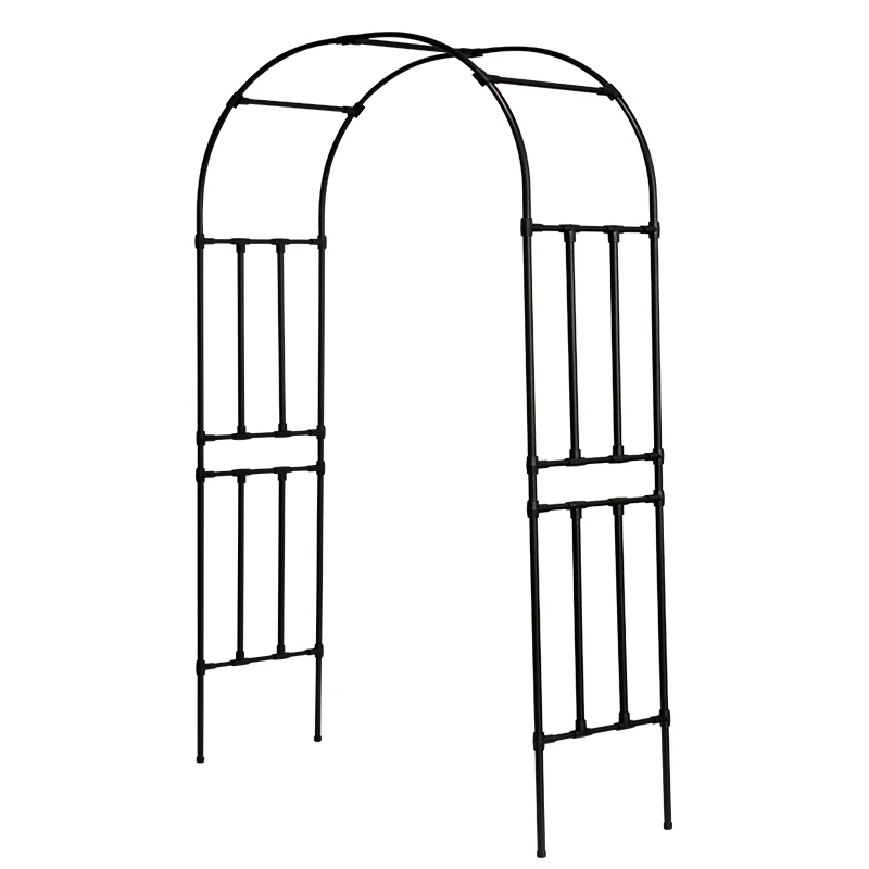 Factory Wholesale Custom PE coating Steel arch metal garden tunnel standing garden arch