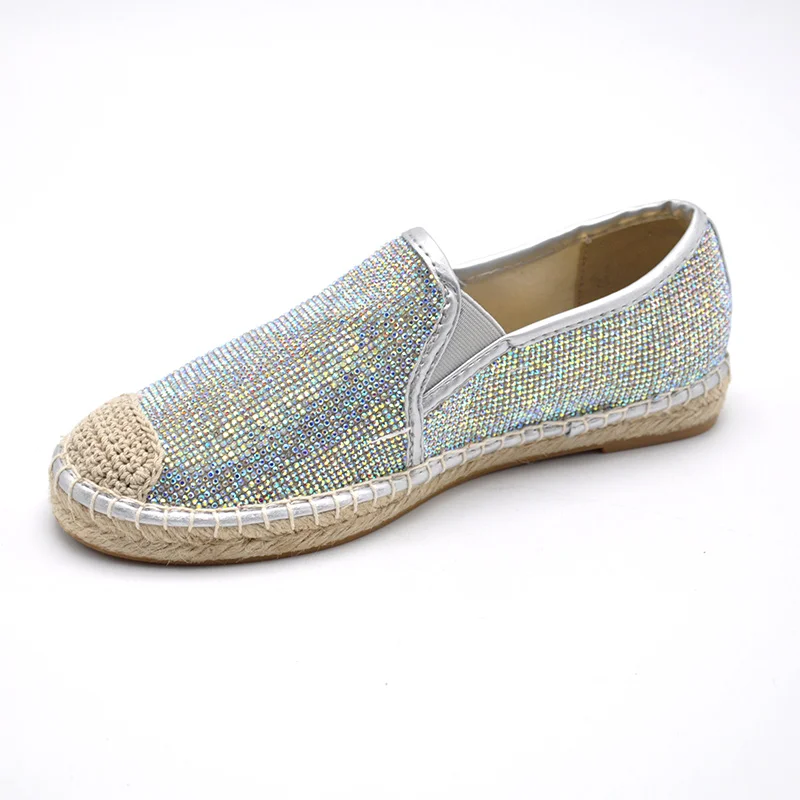 
lovely chinese wholesale outdoor indoor soft and high-end shining hemp canvas shoes 