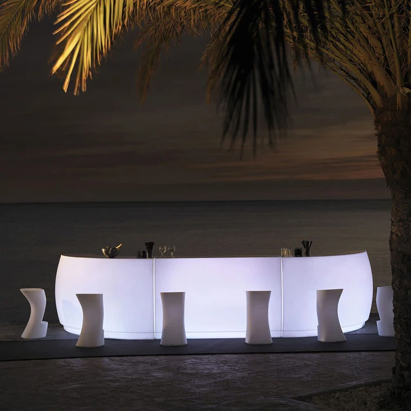 Free customized plastic led outdoor furniture