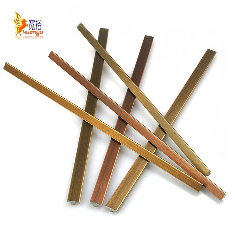 
KUANYU Multiple Colour Metal Decorative Antique Bronze Tile Trim Marble Tiles Edge Trim Free Sample 