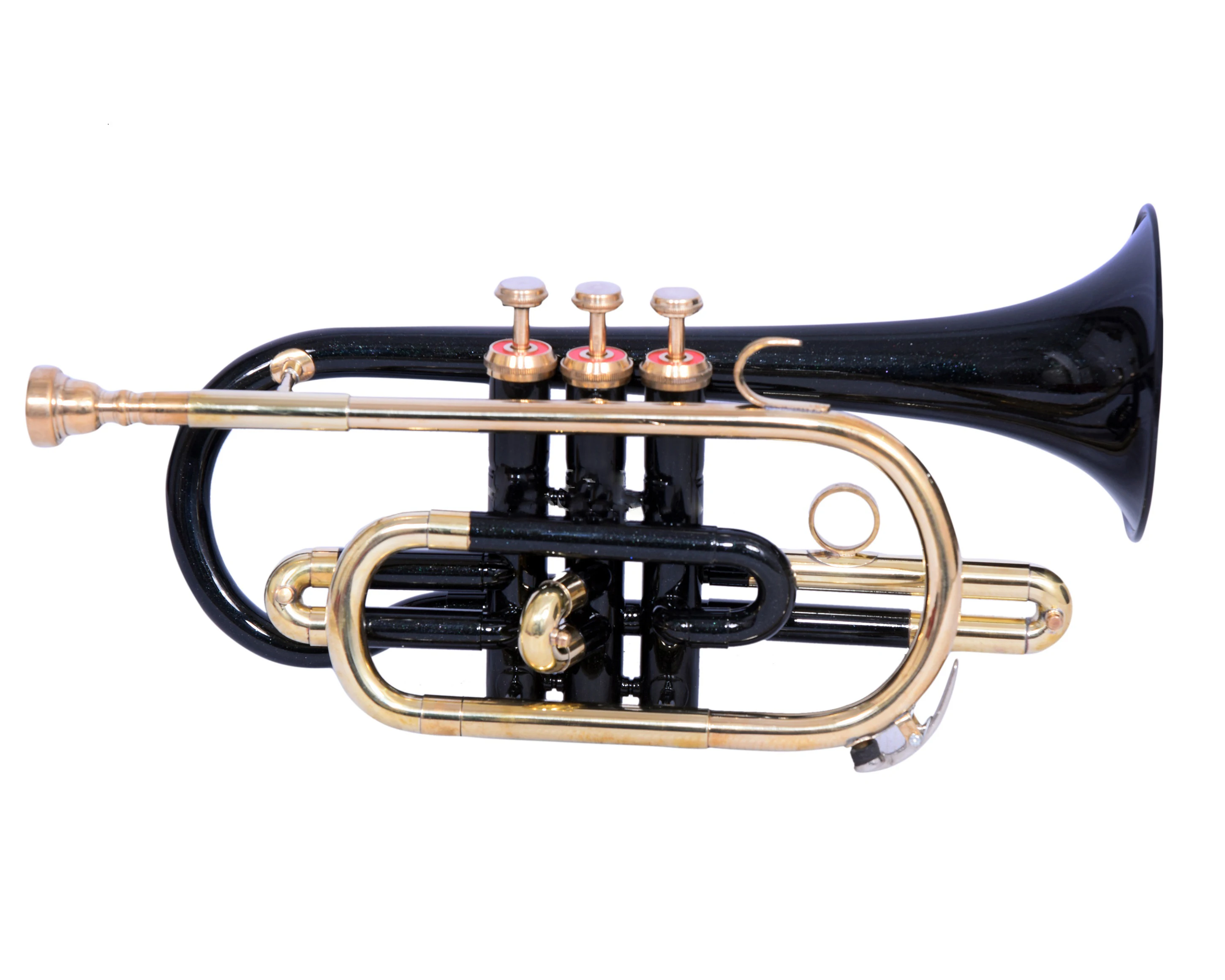 NASIR ALI NEW PROFESSIONAL BLACK CORNET BB PITCH PREMIUM QUALITY WITH INCLUDE HARDCASE AND MOUTHPIECE