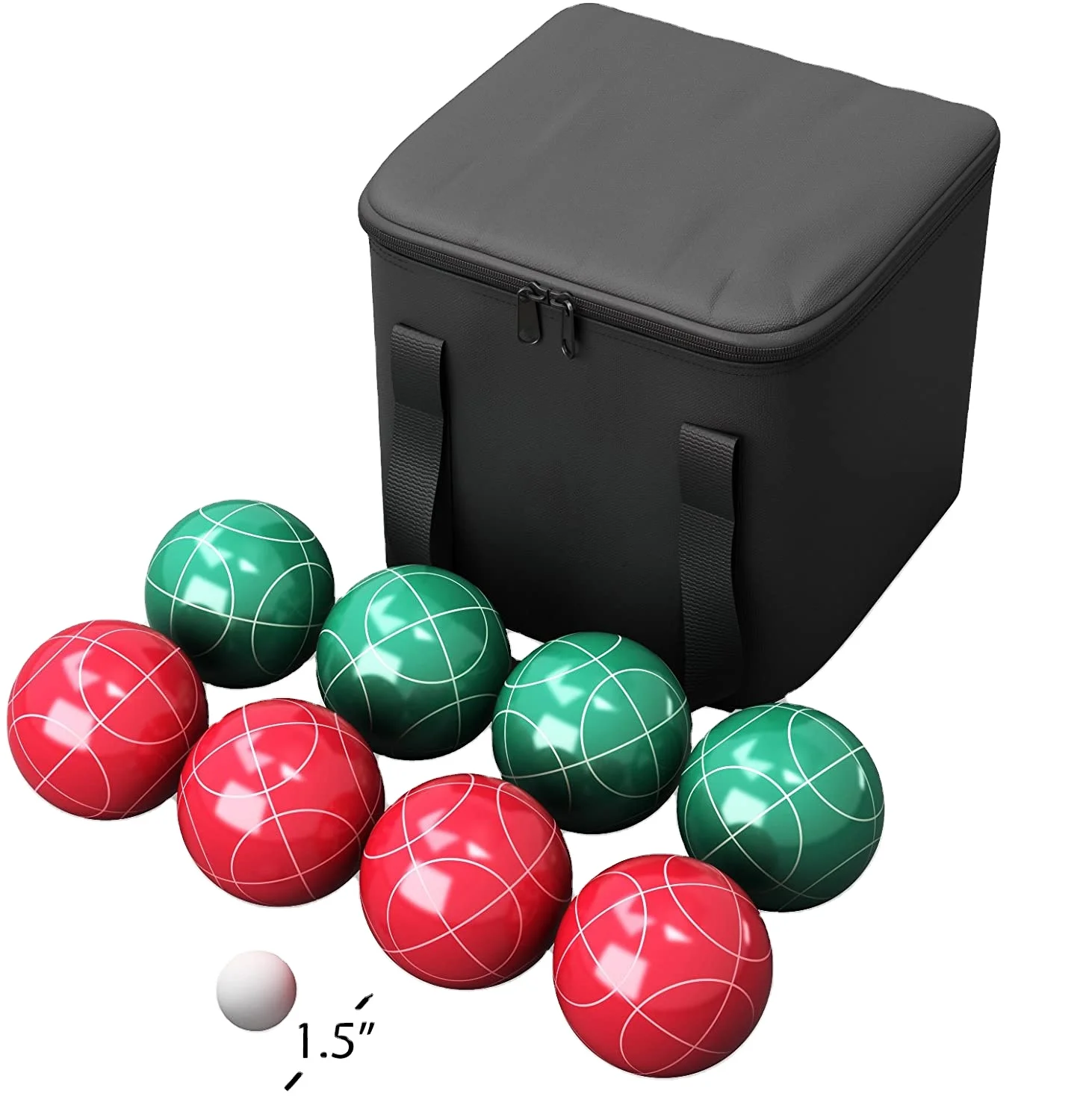 Bocce Ball Set Outdoor Backyard Family Games for Adults or Kids  Complete with Bocce Balls, Pallino with bag by Kingmin