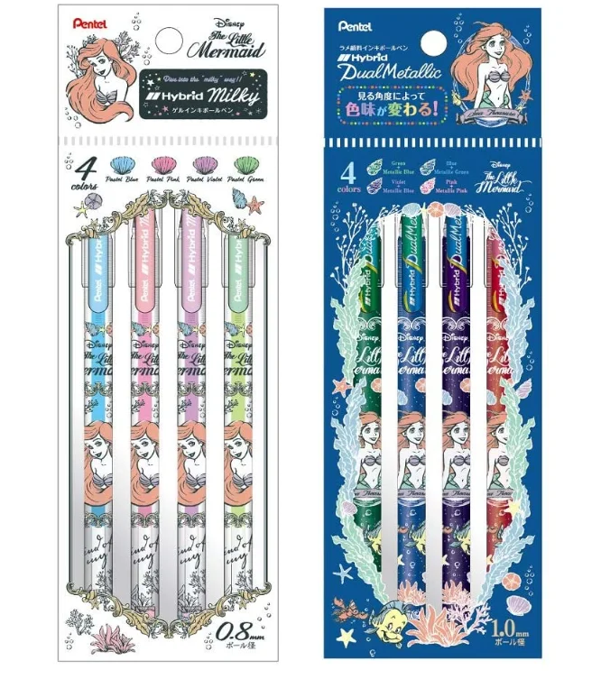  Для SHOWA NOTE x PENTEL молочная ручка набор металлических ручек-бабочек-Disney LittMoomin. Маленькая Русалочка Дораэмон Ариэль. ke