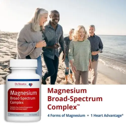 
Dr Sinatras Magnesium Broad Spectrum Complex Supplement For Healthy Blood Pressure And Blood Flow 200 Mg 120 Capsules 
