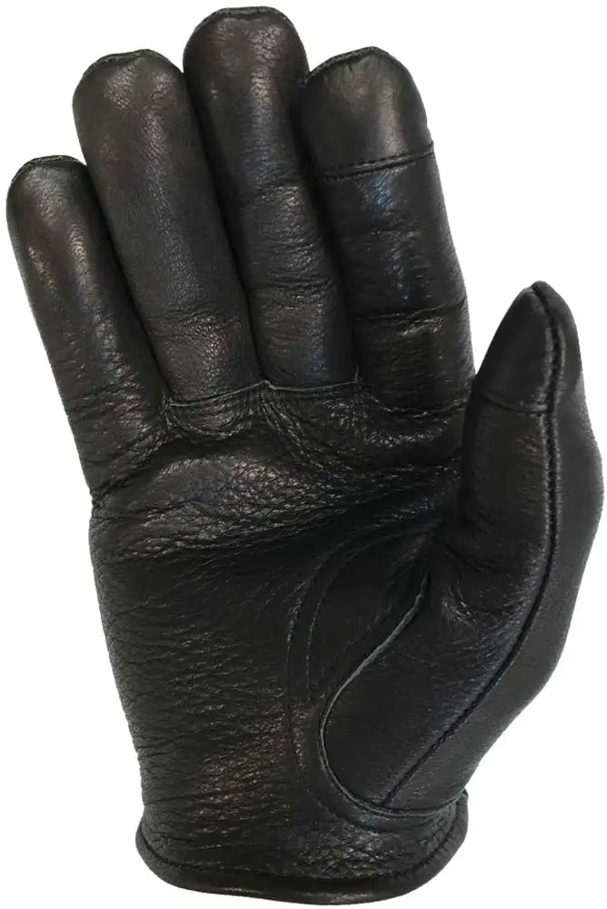 Legendary Mens Gold Deerskin Leather Short Wrist Motorcycle Gloves/ Motorcycle Gloves/Black Leather Gloves