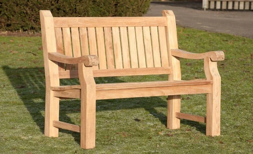 Teak wood bench 2 chairs and table set outdoor chair garden furniture