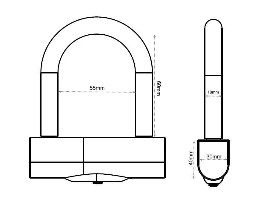 High Security Special Steel Electric Bicycle D Lock U Shape