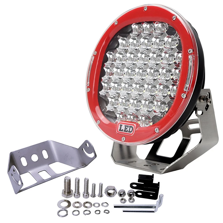 Factory manufacturer led semi truck lights 185w e-mark led driving lights round car accessories for 4x4