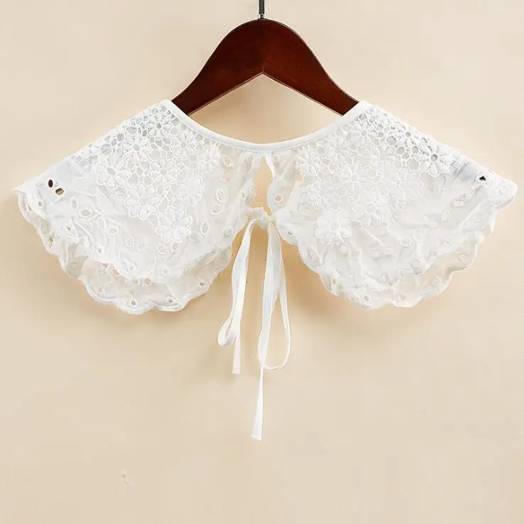 2021 new white cotton fake lace collar