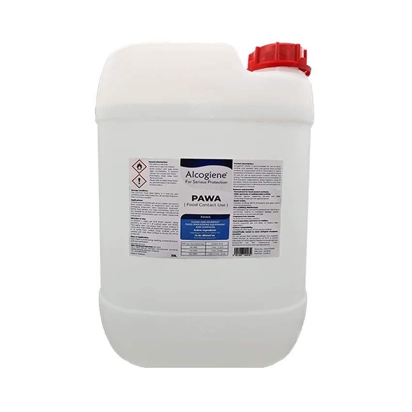
PAWA 70 clean sanitize and disinfect hard non-porous food contact surfaces without rinsing 