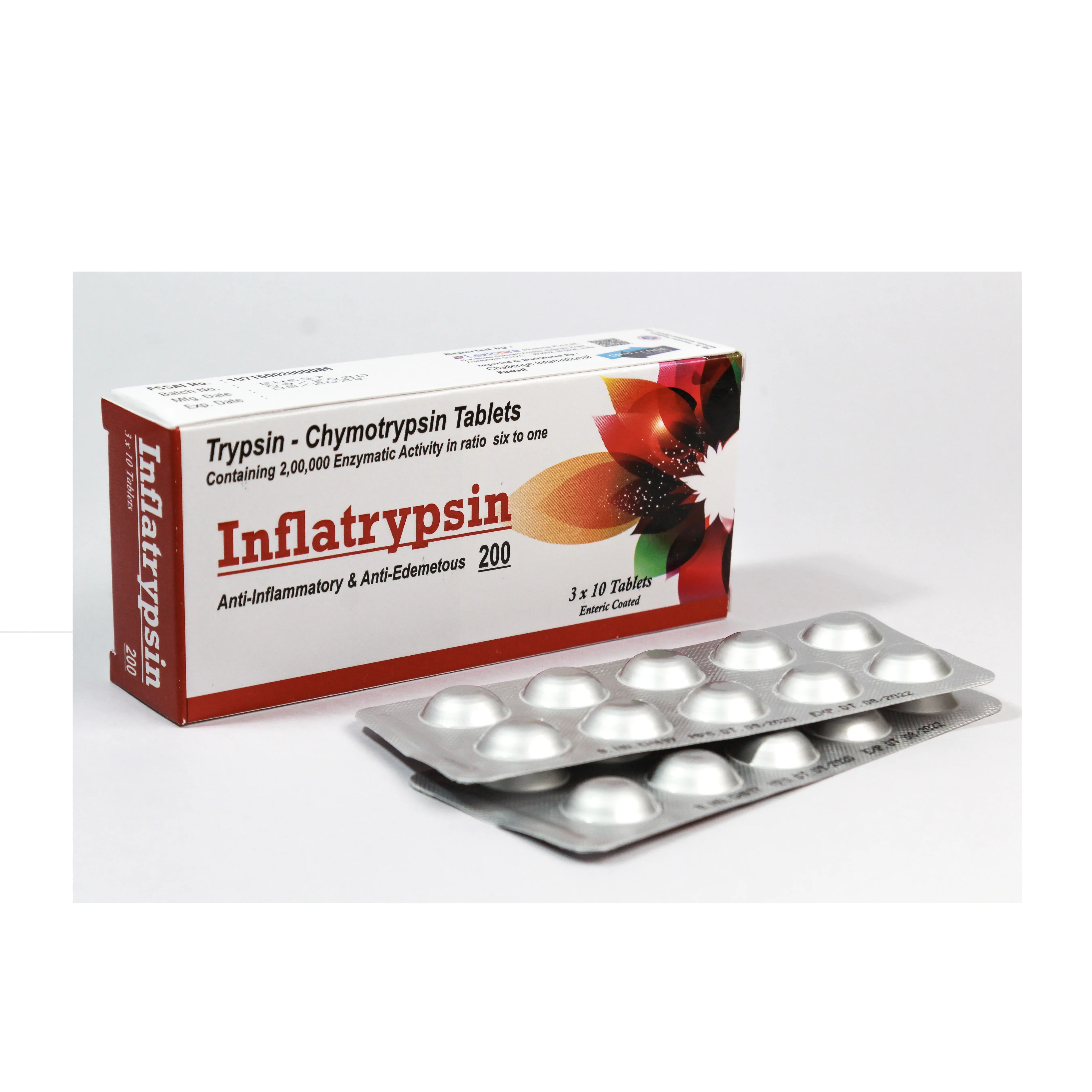 Premium Quality with Private Labeling Trypsin Chymotrypsin Tablet for improving Joint Health.