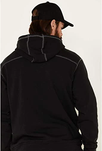 Customized FR Polar Tec Hoodie Mens Durable Wind and Water Repellent Sweatshirt warm sweatshirt with hoodie and kangaroo pocket