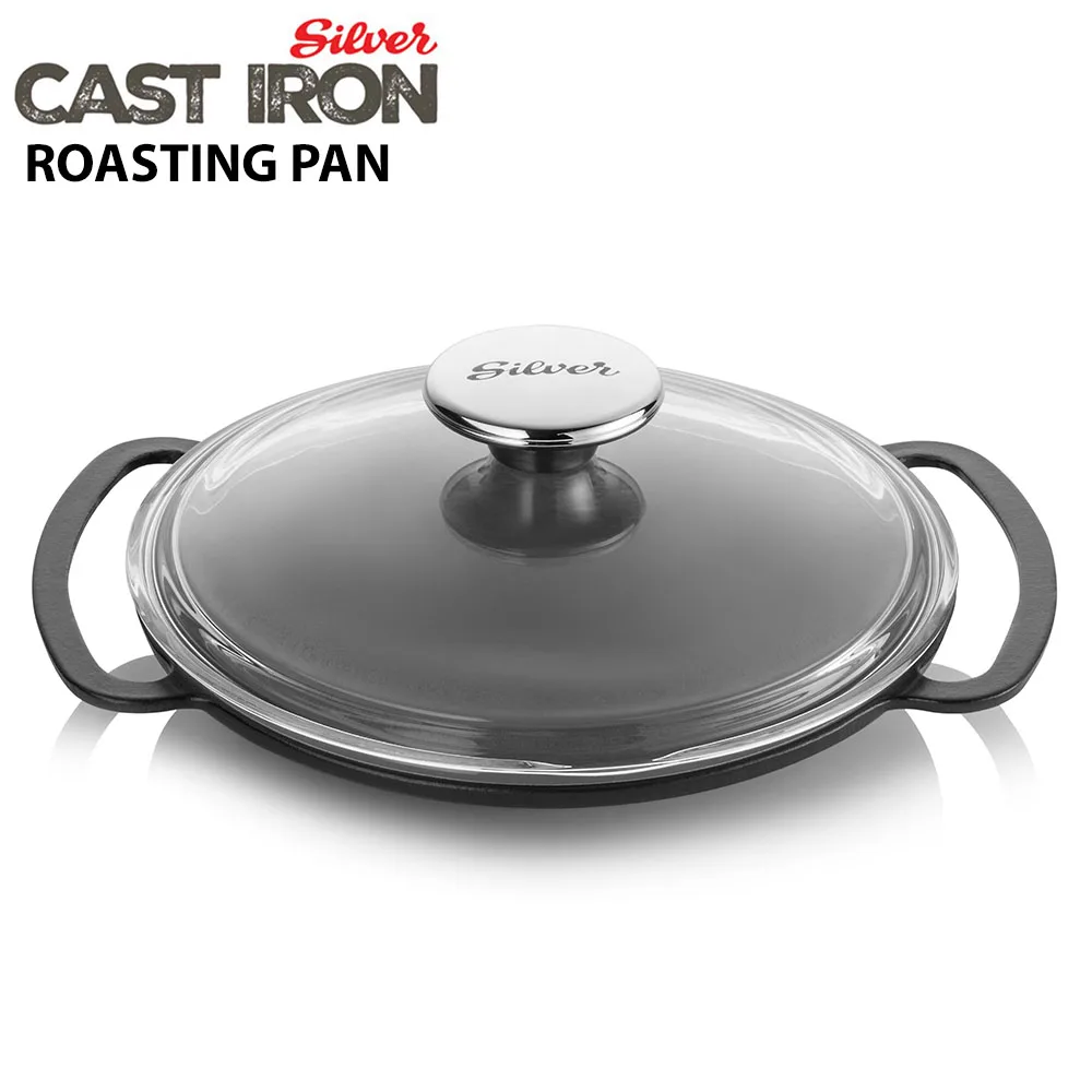 Чугунная сковорода для запекания, противень для жарки, сковорода для приготовления пищи, посуда, Сделано в Турции