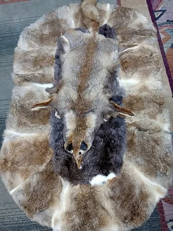 Real rabbit fur rugs luxury fur carpets with fox