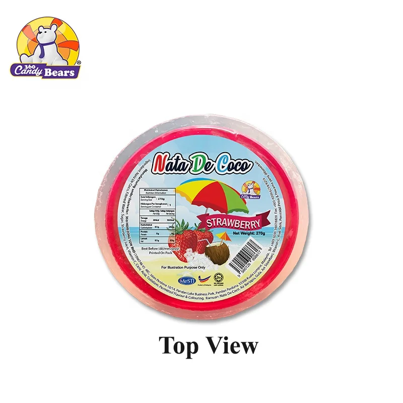 270g Candy Bears Strawberry Flavour Syrup Jelly with Nata De Coco