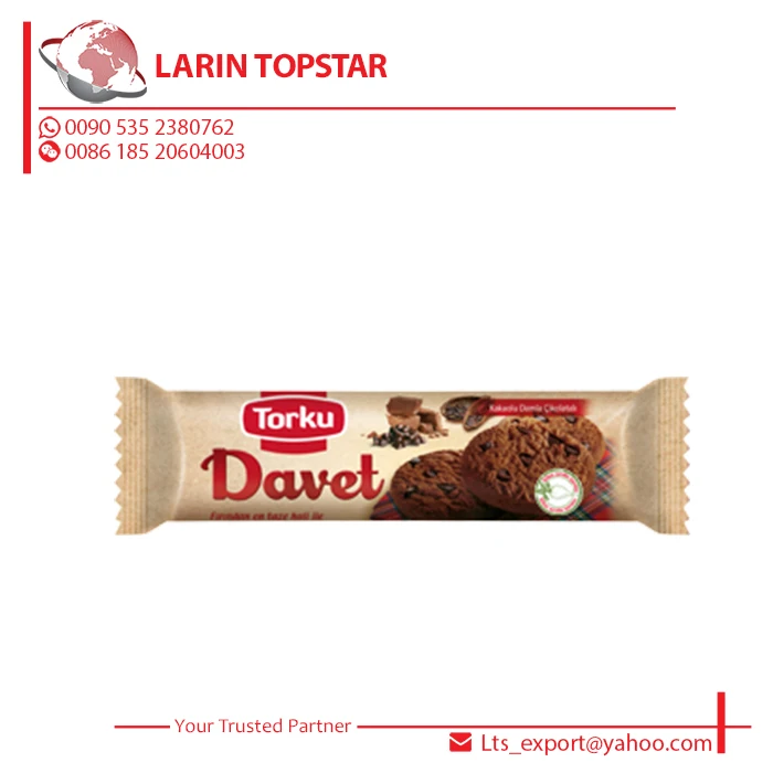 TORKUU Davet Biscuits With Cocoa Chocolate Drops 82gr