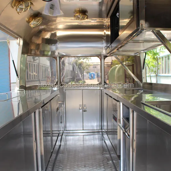 JX-BT350SS China factory  custom design airstream catering trailer food truck airstream trailers for sale